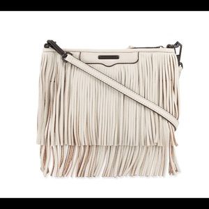 Rebecca Minkoff Cream Fringe Crossbody Bag